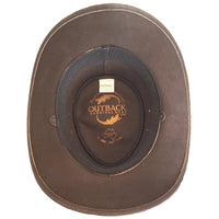 Aussie Leather Hat Outback Survival Gear "Outback Buffalo" in Brown H3001