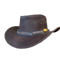 Aussie Leather Hat Outback Survival Gear "Outback Buffalo" in Brown H3001