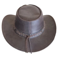 Aussie Leather Hat Outback Survival Gear "Outback Buffalo" in Brown H3001