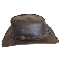 Aussie Leather Hat Outback Survival Gear "Outback Buffalo" in Brown H3001
