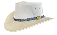 Aussie Leather Hat by Outback Survival Gear "Maverick Cooler" in Bone H4204