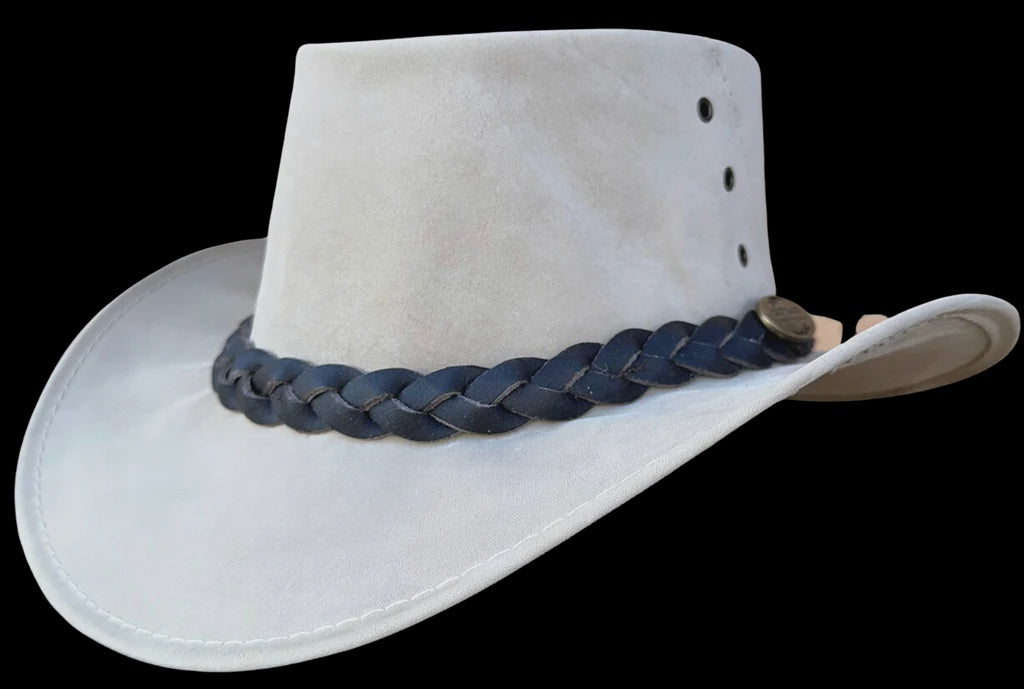 Outback Survival Gear - Kangaroo Leather Hats - Bone K1002
