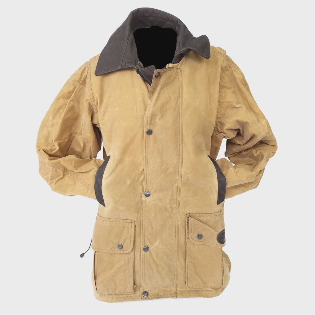 Outback Survival Gear - Brumby Oilskin Jacket - Sand