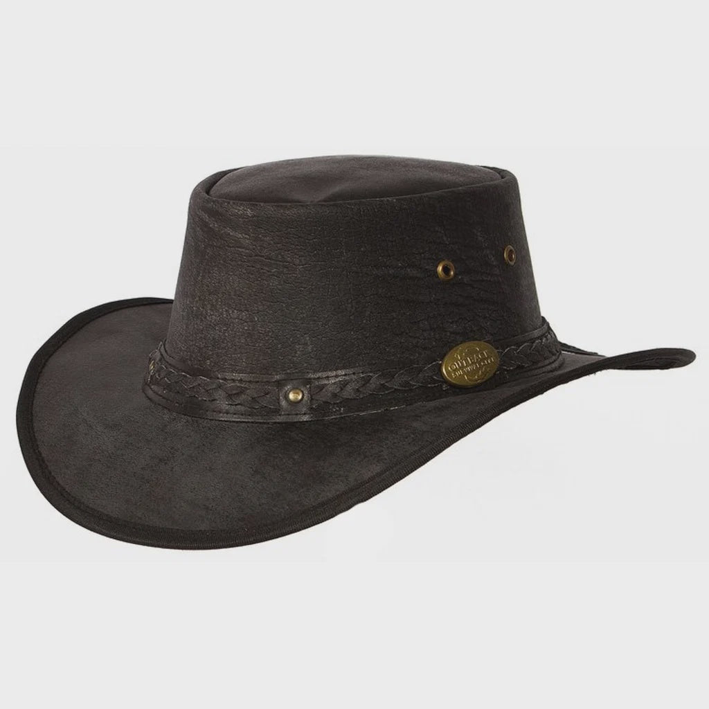 Pindari Wild Goat- Coffee Rock GOAT Leather hat - Waterproof and Packable
