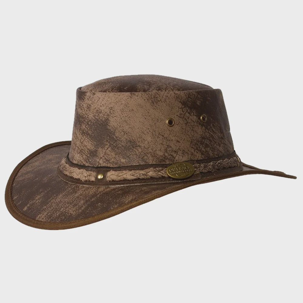 Pindari Wild Goat in Hickory Stone Goat Leather hat - Waterproof and Packable